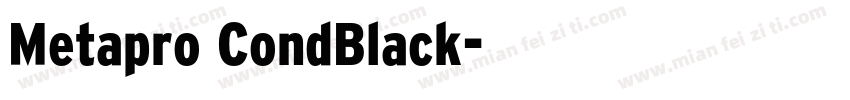 Metapro CondBlack字体转换